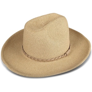 Lucky Brand Women’s Straw Cowboy Hat | Rope Design | Western | Style | Fashion | Sun Protection | Breathable(Woven Western – Stone)