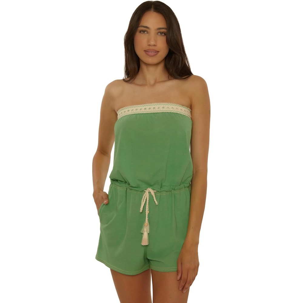 image:imageLucky Brand Womens Laguna Short Romper Casual Pull On Beach Cover Ups for WomenSea Grass
