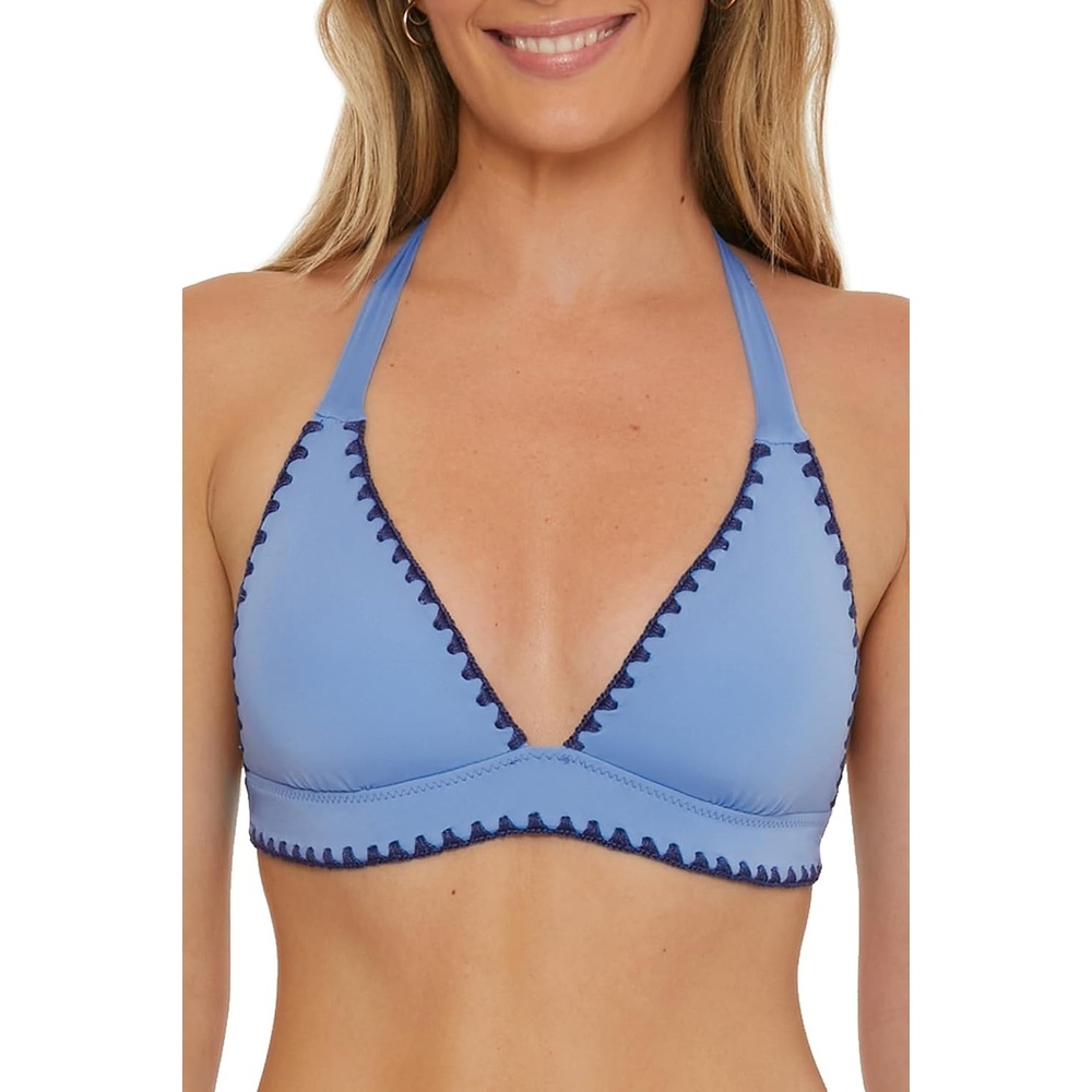 image:imageLucky Brand Womens Marbella Halter Bikini Top Adjustable Tie Back Swimwear Separates for WomenOcean
