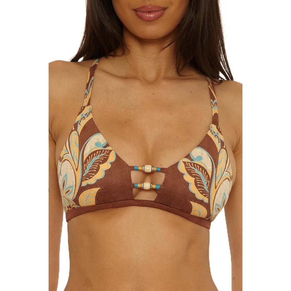 image:imageLucky Brand Womens Toledo Halter Bikini Top Adjustable Tie Back Swimwear Separates for WomenMulticolor