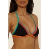 Lucky Brand Avila – Women’s Halter Bikini Top, Adjustable, Tie Back, Swimwear Separates for Women, Black, Medium