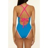 Lucky Brand Women’s Avila One Piece Swimsuit, Adjustable, Bathing Suits for Women(Peacock)