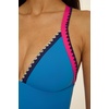 Lucky Brand Women’s Avila One Piece Swimsuit, Adjustable, Bathing Suits for Women(Peacock)