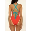 Lucky Brand Women’s Avila One Piece Swimsuit, Adjustable, Bathing Suits for Women(Scarlet)
