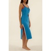 Lucky Brand Women’s Avila Rib Midi Dress, Casual, Beach Cover Ups for Women(Peacock)
