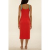 Lucky Brand Women’s Avila Rib Midi Dress, Casual, Beach Cover Ups for Women(Scarlet)