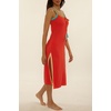 Lucky Brand Women’s Avila Rib Midi Dress, Casual, Beach Cover Ups for Women(Scarlet)