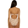 Lucky Brand Women’s Belize Bandeau One Piece Swimsuit, Adjustable, Bathing Suits for Women(Natural)
