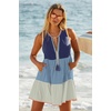 Lucky Brand Women’s Lagos Tiered Dress, Casual, Beach Cover Ups for Women(Navy)