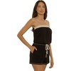 Lucky Brand Women’s Laguna Short Romper, Casual, Pull On, Beach Cover Ups for Women(Black)