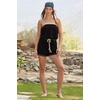 Lucky Brand Women’s Laguna Short Romper, Casual, Pull On, Beach Cover Ups for Women(Black)