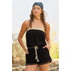 Lucky Brand Women’s Laguna Short Romper, Casual, Pull On, Beach Cover Ups for Women(Black)