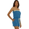 Lucky Brand Women’s Laguna Short Romper, Casual, Pull On, Beach Cover Ups for Women(Peacock)