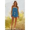 Lucky Brand Women’s Laguna Short Romper, Casual, Pull On, Beach Cover Ups for Women(Peacock)
