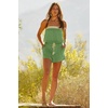 Lucky Brand Women’s Laguna Short Romper, Casual, Pull On, Beach Cover Ups for Women(Sea Grass)