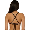 Lucky Brand Women’s Malaga Halter Bikini Top, Adjustable, Tie Back, Swimwear Separates for Women(Black)