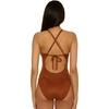 Lucky Brand Women’s Montauk One Piece Swimsuit, Adjustable, Bathing Suits for Women(Almond)