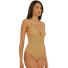 Lucky Brand Women’s Ocean Wave One Piece Swimsuit, Adjustable, Bathing Suits for Women(Multicolor)