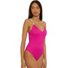 Lucky Brand Women’s Sardina Tank Maillot One Piece Swimsuit, Adjustable, Bathing Suits for Women(Berry)