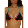 Lucky Brand Avila – Women’s Halter Bikini Top, Adjustable, Tie Back, Swimwear Separates for Women, Black, Medium