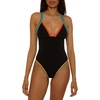 Lucky Brand Women’s Avila One Piece Swimsuit, Adjustable, Bathing Suits for Women(Black)