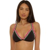 Lucky Brand Women’s Malaga Halter Bikini Top, Adjustable, Tie Back, Swimwear Separates for Women(Black)