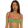 Lucky Brand Women’s Maldives Scoop Bikini Top, Adjustable, Tie Back, Swimwear Separates for Women(Sea Grass)