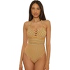 Lucky Brand Women’s Ocean Wave One Piece Swimsuit, Adjustable, Bathing Suits for Women(Multicolor)