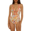 Lucky Brand Women’s Phuket Plunge One Piece Swimsuit, Adjustable, Bathing Suits for Women(Multicolor)