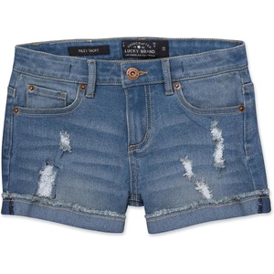 Lucky Brand Girls’ Cuffed Jean Shorts, Stretch Denim with 5 Pockets, Mid to High Rise Waist(Ada)