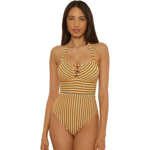Lucky Brand Women’s Ocean Wave One Piece Swimsuit, Adjustable, Bathing Suits for Women(Multicolor)
