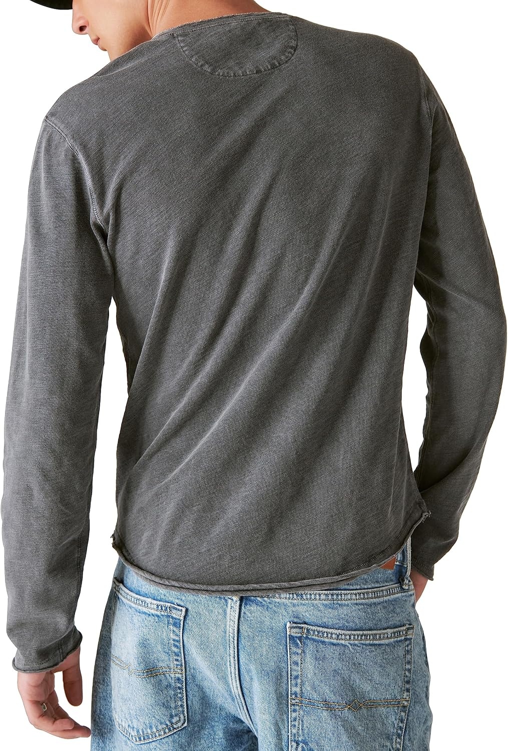 image:imageLucky Brand Weekend Slub Jersey Long Sleeve HenleyJet Black