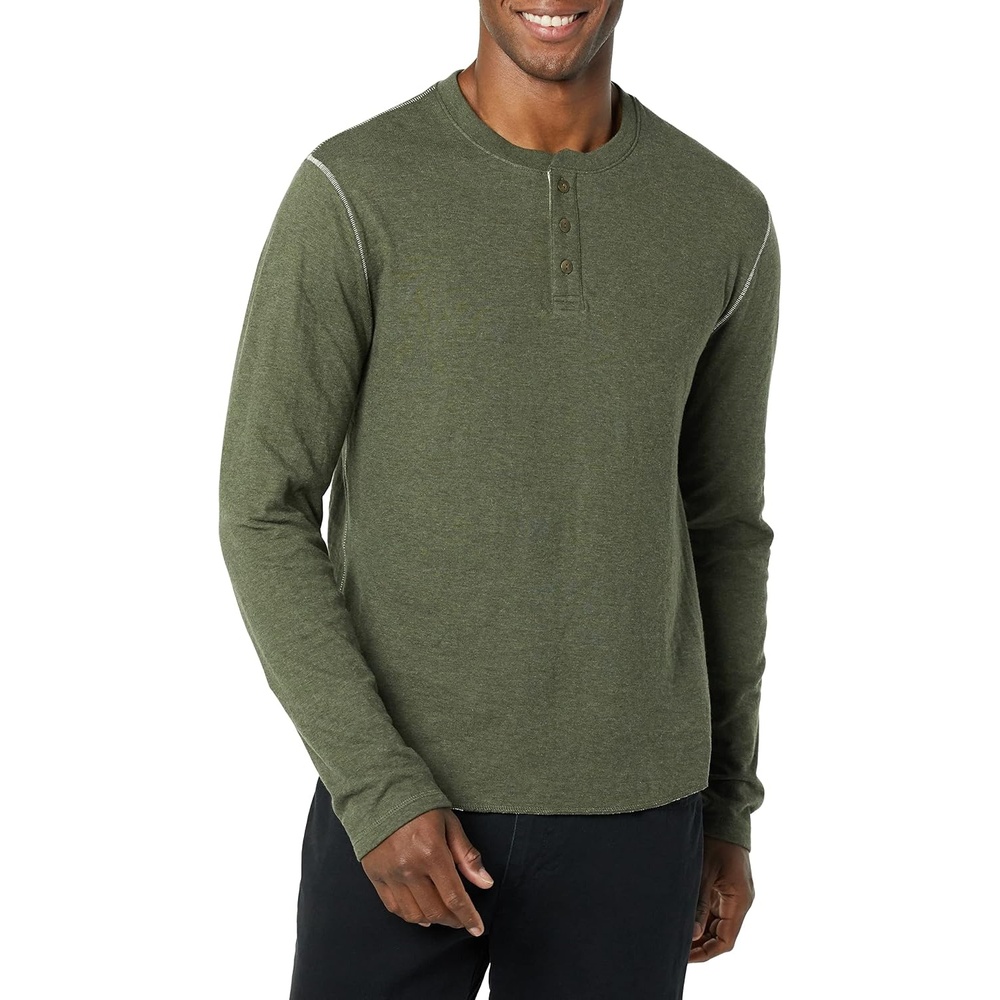 image:imageLucky Brand Weekend Slub Jersey Long Sleeve Henley310 Olive