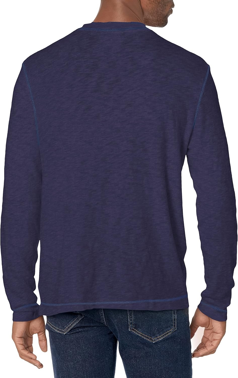 image:imageLucky Brand Mens Crewneck Vintage Washed Snap Button Henley ShirtNightshadow Blue