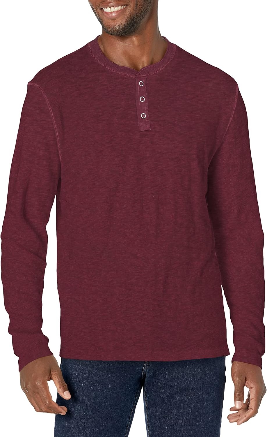 image:imageLucky Brand Mens Crewneck Vintage Washed Snap Button Henley ShirtPort Royale