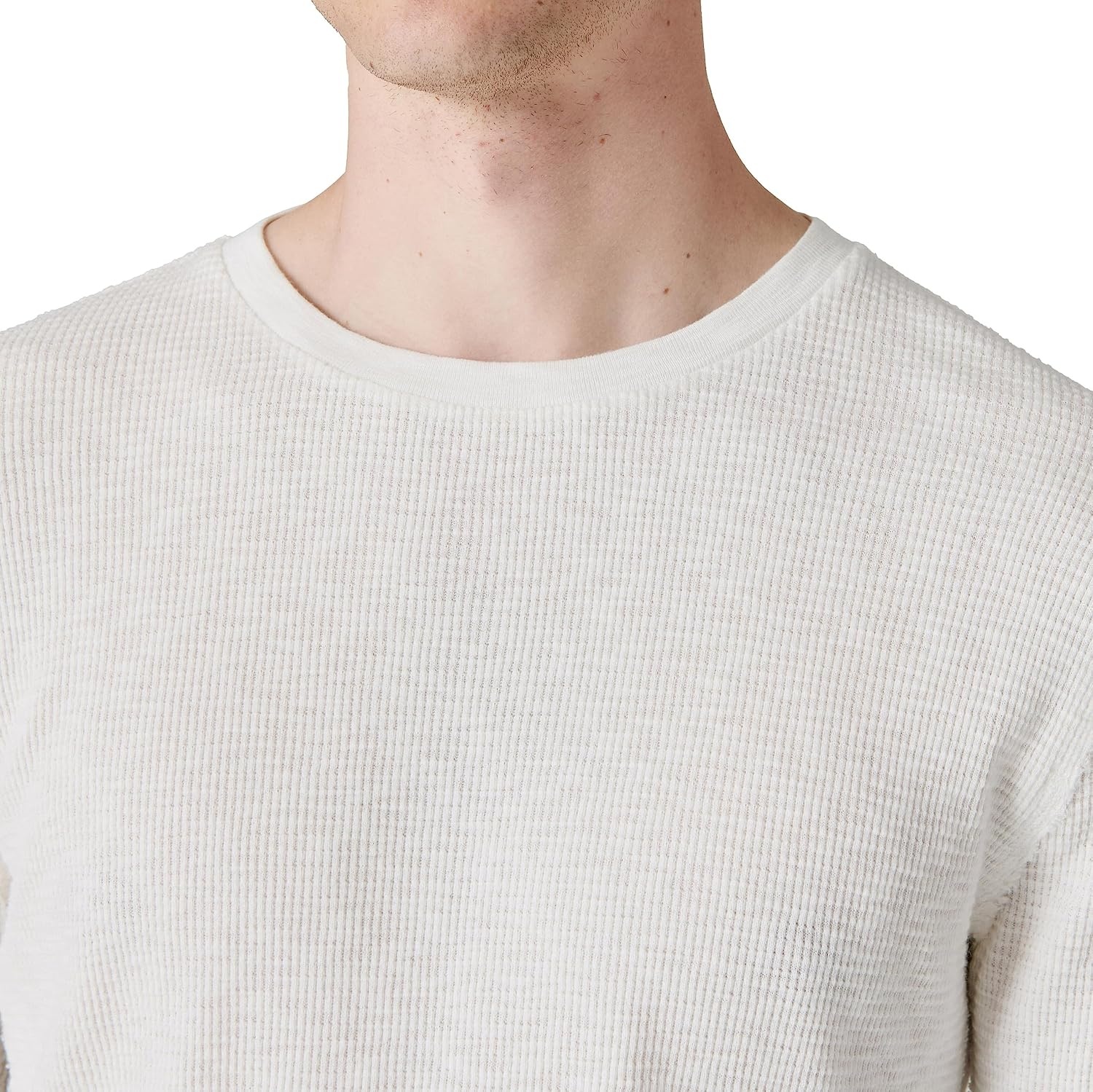 image:imageLucky Brand Mens Mens Garment Dye Thermal CrewBright White