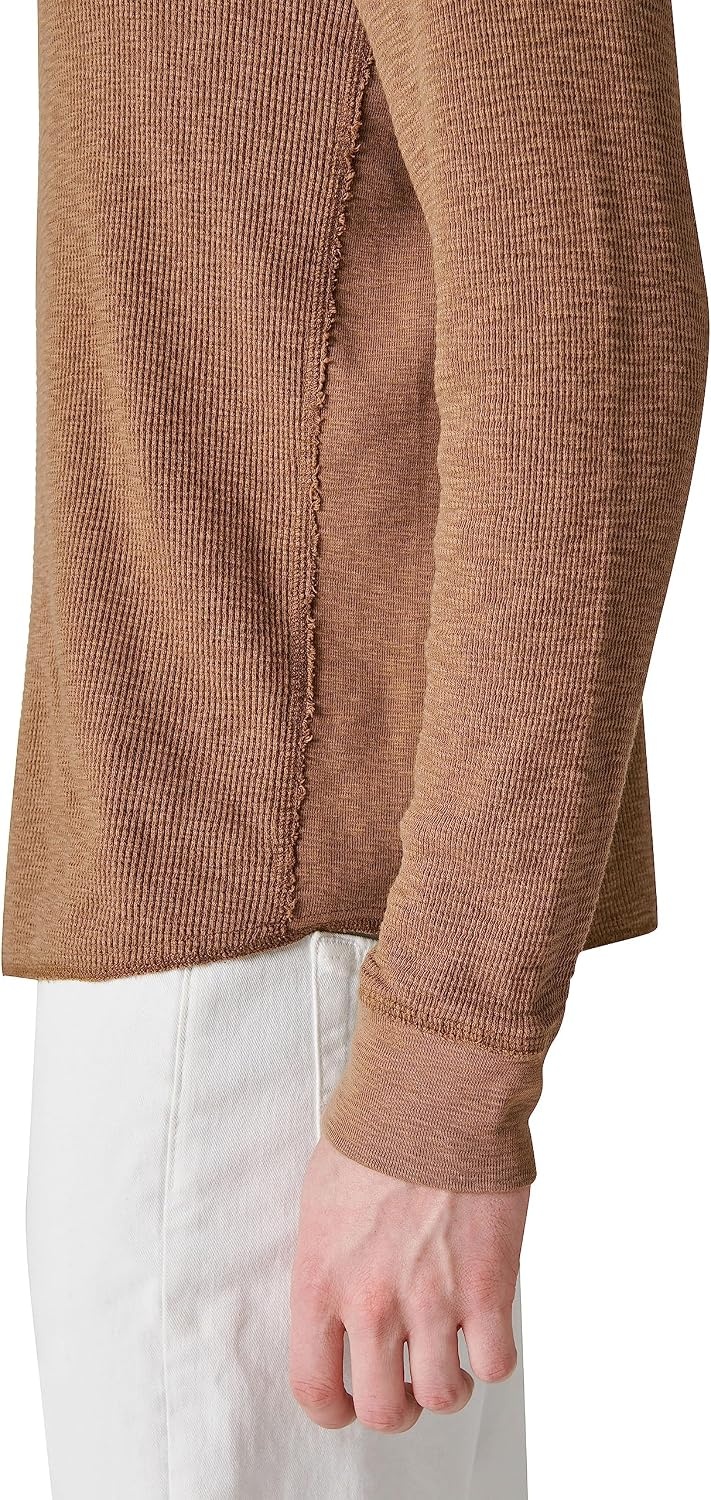 image:imageLucky Brand Mens Mens Garment Dye Thermal CrewCoffee Liqueur