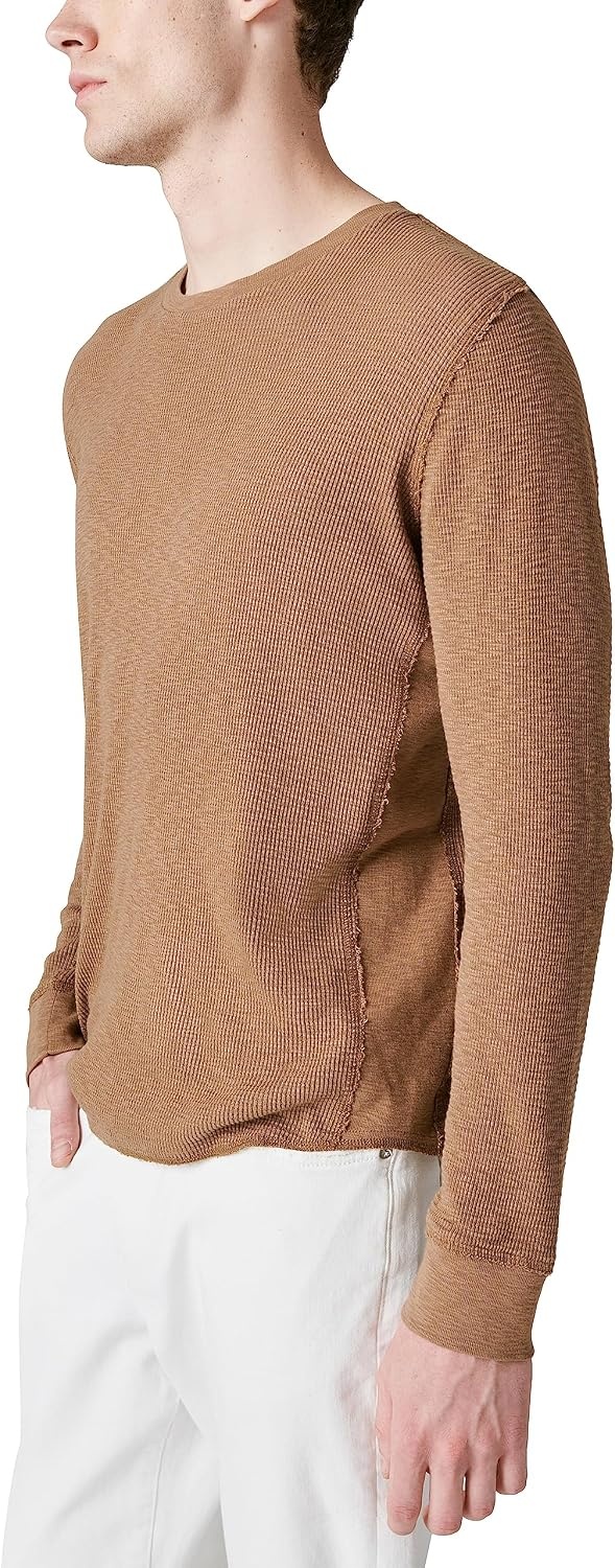 image:imageLucky Brand Mens Mens Garment Dye Thermal CrewCoffee Liqueur
