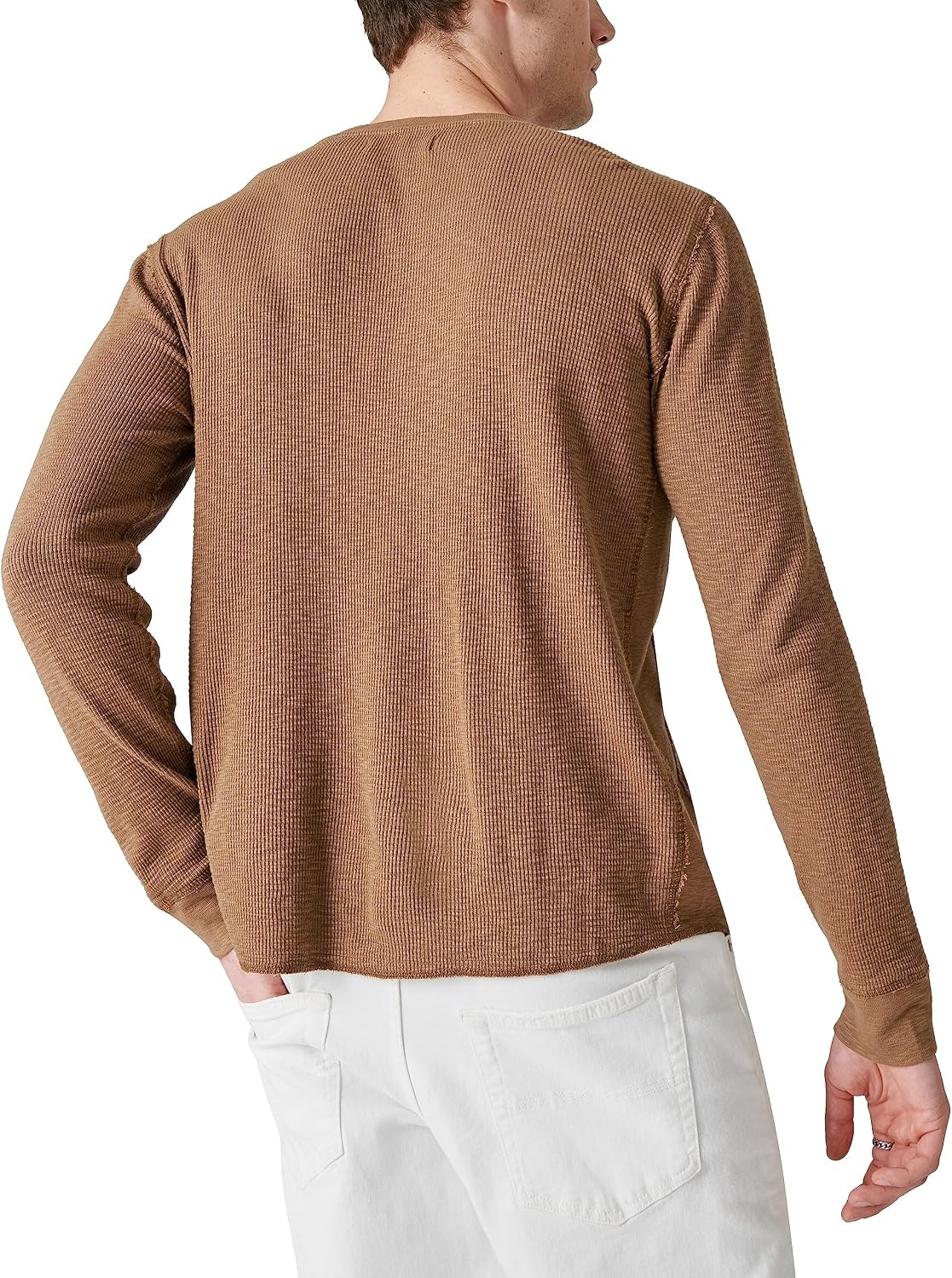 image:imageLucky Brand Mens Mens Garment Dye Thermal CrewCoffee Liqueur