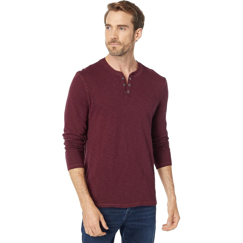 image:imageLucky Brand Mens Crewneck Vintage Washed Snap Button Henley ShirtPort Royale