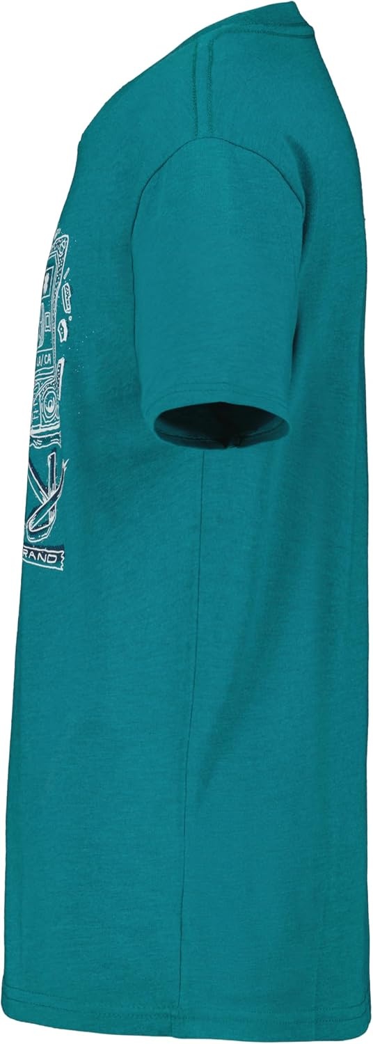 image:imageLucky Brand Boys Short Sleeve Graphic Crew Neck TShirt Soft Comfortable Relaxed FitMix Tape Deep Lake Heather