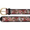 Lucky Brand Women’s Embroidered Leather Belt | Stylish | Classic | Western-Inspired | American Heritage | Jean | Pant(Suede – Black)
